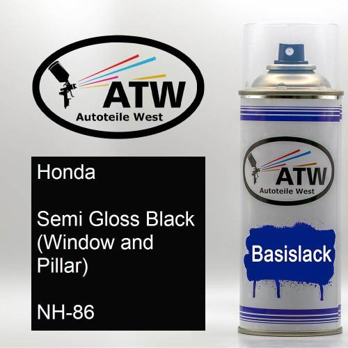 Honda, Semi Gloss Black (Window and Pillar), NH-86: 400ml Sprühdose, von ATW Autoteile West.